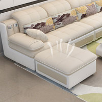 Sofá Cama Largo de Muebles de Lujo, Conjunto de Sofás Modulares de Estilo Italiano Moderno para Sala de Estar
