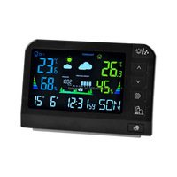 Stations météo sans fil avec thermomètre intérieur/extérieur, capteur de température et d'humidité intérieure/extérieure avec rétroéclairage