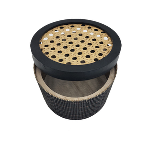 Boîte à pain ronde en bois, conteneurs de <span class=keywords><strong>rangement</strong></span> pour petite <span class=keywords><strong>cuisine</strong></span> boîtes à pain en bambou - Product Image 3