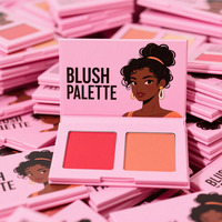Palette de fard à joues poudre crème 2 en 1 Waterproof Vegan Cheek Tint Contour Custom Logo Private Label Makeup Kit