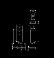 58*18*8mm industriel électronique petit projet ABS boîte Usb c boîtier de disque dur boîtier en plastique boîtes en plastique