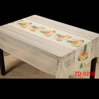 Nappe de table en PVC imperméable moderne, motif feuilles gaufrées, 54 pouces, en plastique coloré imprimé sur mesure pour grossistes, réutilisable, idéale pour les fêtes