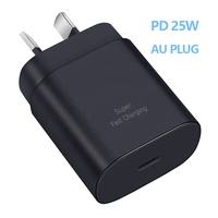 Adaptateur PD 25w S23 S24 Adaptateur de voyage d'usine d'origine Chargeur super rapide Type C Chargeur standard australien pour Samsung S25 S26