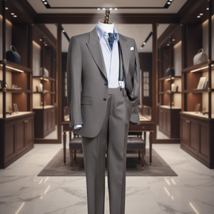 <span class=keywords><strong>Traje</strong></span> de negocios para hombre de <span class=keywords><strong>corte</strong></span> <span class=keywords><strong>italiano</strong></span> hecho a medida de alta calidad 100% lana gris conjunto de tres piezas con chaqueta de dos botones - Product Image 3