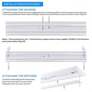 รับประกัน 5 ปี โคมไฟ LED แบบพันรอบอะลูมิเนียม ขนาด 4 ฟุต 100-277V 50W รุ่นบางพิเศษ สำหรับโรงงาน/ร้านค้า - Product Image 4