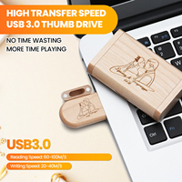Flashdisk Kayu Ramah Lingkungan Dengan Kotak 8Gb 16Gb 32Gb Pendrive Bambu Cle Usb Memory Stick 64gb 128gb Flashdisk