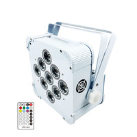 9X18W RGBWA UV 6in1 Flat DMX Inalámbrico con pilas LED Par Light Stage Wash Light para DJ Proyección Luces alimentadas por batería Uplights