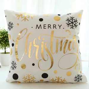 Decorazioni Natalizie per la Casa Federa in Cotone e Lino 45x45cm <span class=keywords><strong>Buon</strong></span> <span class=keywords><strong>Natale</strong></span> Decorazioni Natalizie Regali per Capodanno Felice - Product Image 3