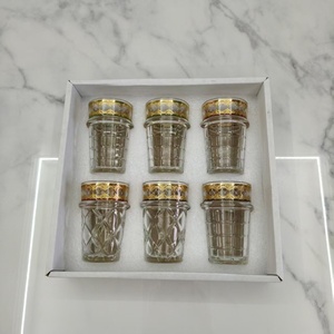 Juego de 6 Tazas de Té Marroquíes de Vidrio con Calcomanías Coloridas, Estilo Bohemio y Turco, para Café en Casa - Product Image 3
