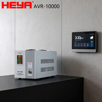 HEYA AVR monophasé 50Hz 10kVA 140-260/80-270v Affichage numérique 90% d'efficacité Régulateur de tension automatique