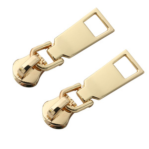 Tirette de <span class=keywords><strong>fermeture</strong></span> <span class=keywords><strong>éclair</strong></span> rectangulaire en métal personnalisée en gros pour sac à main - Product Image 2
