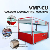 Presse à membrane sous vide automatique pour le travail du bois en Chine, machine de formage et de laminage de feuilles de PVC pour portes en MDF