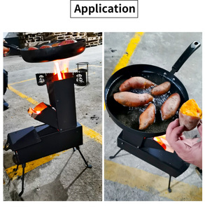 <strong>Rocket</strong> Stove <strong>Small</strong> Not Cast Iron Wood Burning Stove Sale Suitable for Outdoor Camping Picnic - Product Image 3