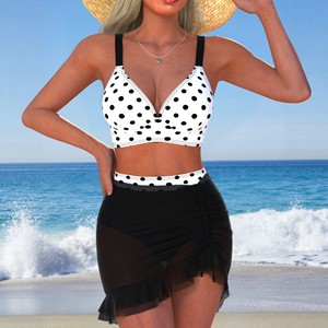 Maillot de bain deux pièces sexy de style européen et américain pour femmes, avec petites poitrines, ensemble bikini grande taille, vêtements de plage, Smlxlxxl - Product Image 2