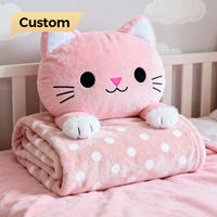 Couverture-claquettes 2-en-1 Ujoy Gift, écologique et créative, pour le bureau, le canapé, la sieste, avec fonction de climatisation pour chat
