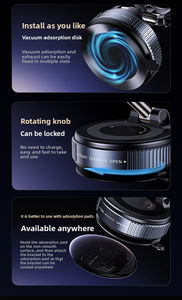 Soporte de teléfono inteligente magnético plegable OEM Soporte de teléfono de vacío de succión de montaje de coche al vacío para iPhone 16 15 Pro Max - Product Image 2