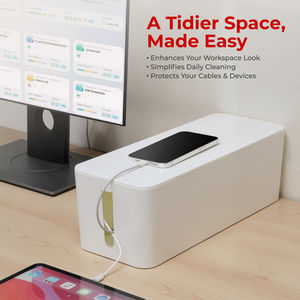 กล่องเก็บสาย<span class=keywords><strong>ไฟ</strong></span>ขนาดใหญ่ กล่องจัดระเบียบสาย<span class=keywords><strong>ไฟ</strong></span><span class=keywords><strong>คอม</strong></span>พิวเตอร์ กล่องพลาสติกป้องกันสาย<span class=keywords><strong>ไฟ</strong></span> สำหรับบ้านและสำนักงาน - Product Image 3