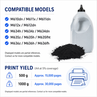 Kartrid Toner Asli W1470A Hitam 500g/1000g Ukuran XL untuk Printer Laser Seri HP M610dn/M611x/M612x (6600-9200 Halaman)