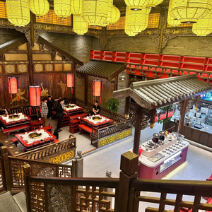 Đồ nội thất nhà hàng thiết bị lẩu không khói cho sử dụng ngoài trời Trung Quốc phong cách Shu chiến binh bàn ghế kết hợp thiết kế hiện đại - Product Image 4