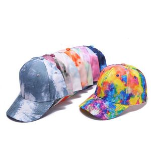 Gorra de Béisbol de Mezclilla Estilo Hip-Hop de Verano con Bordado 3D y Cierre de Hebilla Metálica, Diseño Tie-Dye para Uso Unisex al Aire Libre - Product Image 1