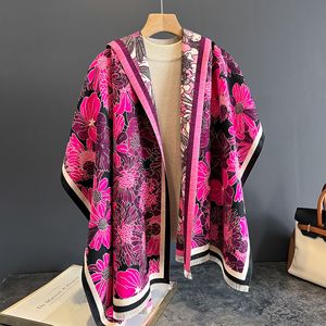 Chal de Cachemira Floral para Mujer, Bufanda Larga de Invierno, Elegante Envoltura Étnica para Uso Casual y Formal - Product Image 2