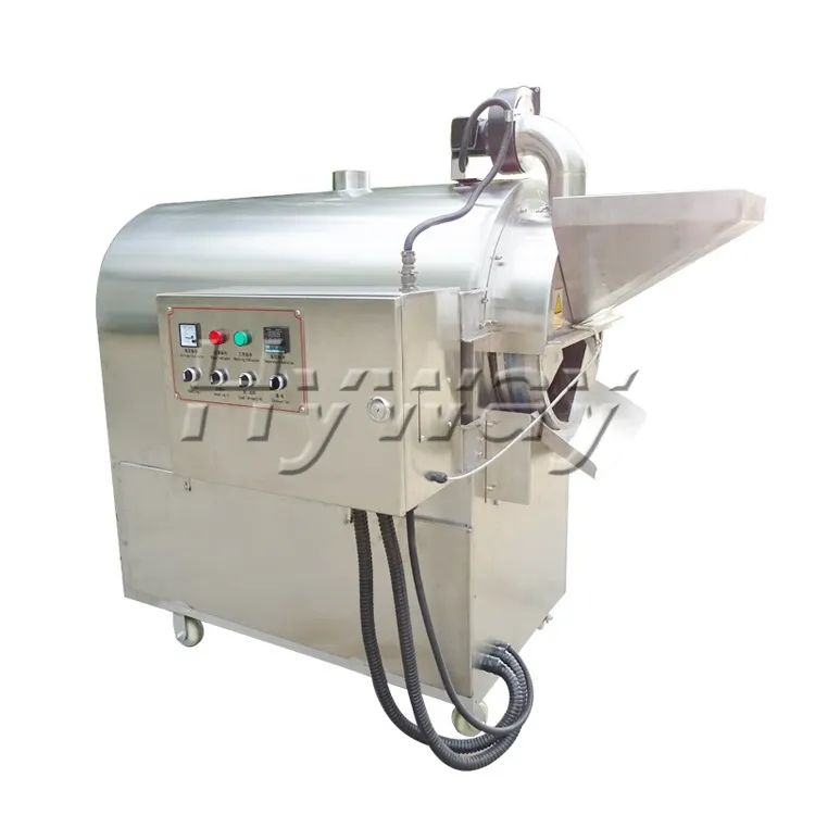 30kg/batch-500kg/batch electric counter top roaster roaster machine for spieces peanut roaster and grinder