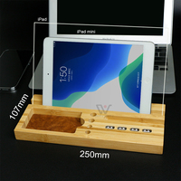Support de chargeur USB en bambou, pour divers appareils, 4 ports, Base de chargement en bois, livraison gratuite