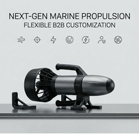 Scooter sous-marin personnalisé, propulseur à jet, propulsion marine, forme de torpille, alliage de métal gris, planche de surf, paddleboard, kayak