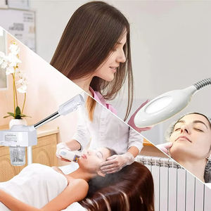White Facial Steam <b>Machine</b> Hot <b>Vapor</b> Skin Care Steamer Portable Salon Equipment with Rolling Stand - Product Image 5