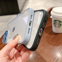 Étui de téléphone pour iPhone 14 Pro Max, style féminin de luxe, avec protection d'objectif d'appareil photo en faux diamant, dos en acrylique