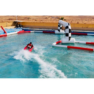 Pista de Carreras de Go-Karts Inflable Personalizable con Barreras Modulares |   Pista de Carreras Flotante Comercial para Grandes Parques Acuáticos - Product Image 5