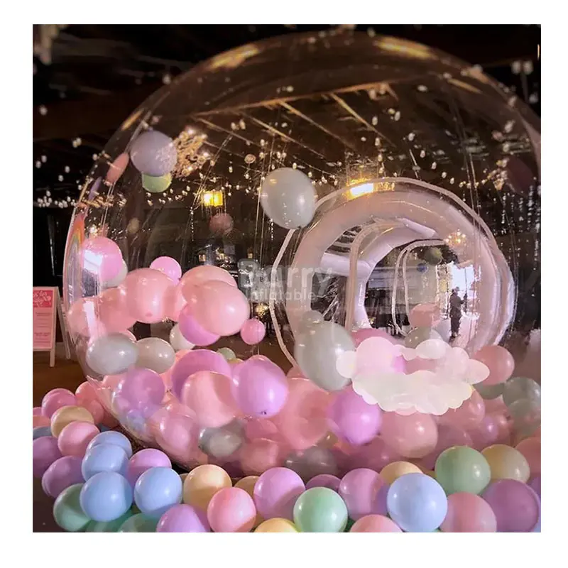 New Arrival Advertising Bubbles Balloons House Tunnel Party Clear Inflatable Crystal Igloo Kids Inflatable Bubble Balloon House