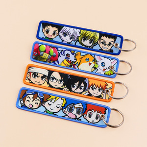 Porte-clés de moto avec collection de personnages de dessins animés et d'anime, <span class=keywords><strong>Jujutsu</strong></span> <span class=keywords><strong>Kaisen</strong></span> Bleach, avec étiquette tissée et broderie - Product Image 3