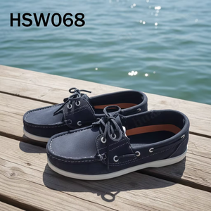 LXG, Chaussures mocassins en cuir nubuck <span class=keywords><strong>bleu</strong></span> foncé de qualité pour les vacances, semelle extérieure en caoutchouc antidérapante, chaussures décontractées délicates HSW068 - Product Image 1