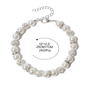 Petdiscover último diseño lindo <span class=keywords><strong>collar</strong></span> de perlas para mascotas suministro de <span class=keywords><strong>collar</strong></span> elegante para perros o gatos - Product Image 5