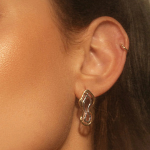 Pendientes geométricos de oro y acero inoxidable para mujer, uso diario - Product Image 3