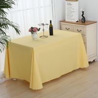 Tafellinnen Groothandel Op Maat Effen Kleur 100% Polyester Ontwerp Effen Kleur Hotel Party Woonkamer Tafelkleed Tafelkleden