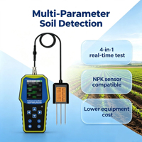 Medidor de Suelo Multiparamétrico Portátil RS485 Modbus-RTU, Medidor de Humedad, Temperatura, EC y pH para Agricultura de Precisión y Monitoreo Agrícola