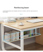 Nouveau Style 2025 Bureau Moderne Simple en Bois Table d'Ordinateur en Fer pour Bureau à Domicile et Salle de Lecture