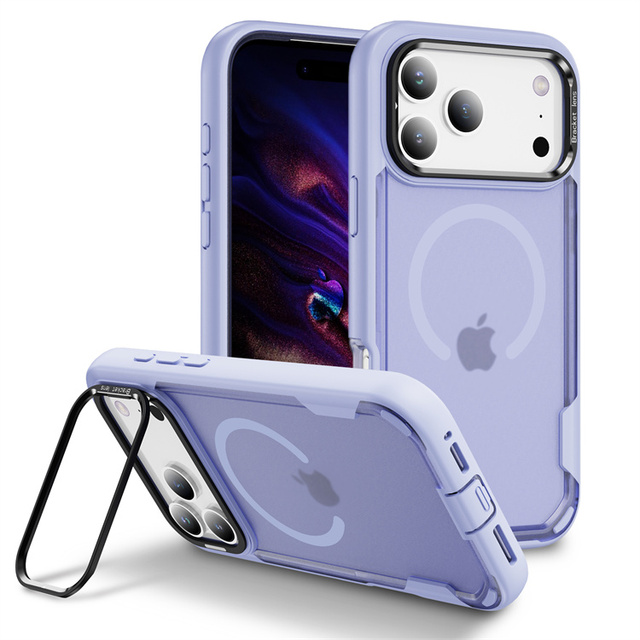 Shockproof Scratch Resistant TPU+PC Skin-friendly Phone Cover, Built-in Magnetic Ring Case for IPhone 18 Pro/18 Pro Max/17 Pro