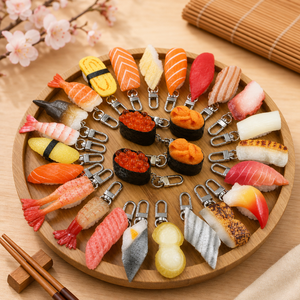 พวงกุญแจยางรูปปลาญี่ปุ่นแบบการ์ตูน 3 มิติ ของ Factory Creative <span class=keywords><strong>Cuisine</strong></span> สำหรับผู้หญิง ของขวัญ ของตกแต่งกระเป๋า ของตกแต่งรถยนต์ - Product Image 1