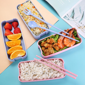 Japanese Style Triple Tier Eco-Friendly BPA Free 3-Compartment Picnic Bento <b>Box</b> Microwave Safe Portable <b>Lunch</b> Container for - Product Image 2