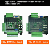Carte de contrôle industrielle PLC domestique FX3U-14MR FX3U-14MT, contrôleur programmable compact et simple, entrée analogique USB/RS-232/RS-485