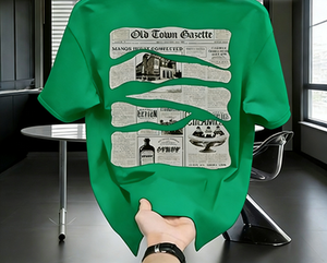 T-shirt graphique vintage avec <span class=keywords><strong>journal</strong></span> de <span class=keywords><strong>la</strong></span> ville ancienne, rétro, esthétique des années 1920, avec titre de <span class=keywords><strong>journal</strong></span> - Product Image 4