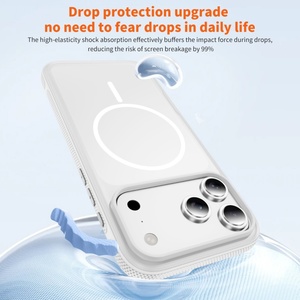 Coque de téléphone magnétique mate en gros pour iPhone 17 15 16 Pro Max 14 15 Plus 17 Air avec cadre antidérapant et protection intégrale - Product Image 5