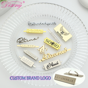 Custom Metal Brand Logo Tags for Handbags Luxury Engraved Nameplate <b>Bag</b> Accessories - Product Image 1