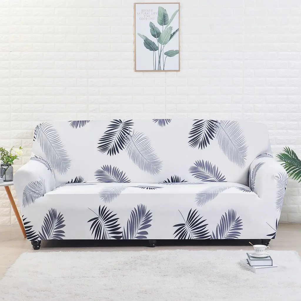 FORCHEER Stretch Sofa Cover Printed Pattern 3-Seat Spandex Couch Coverのための本のカバー3 Cushion Couch 1 Piece Furniture Protector