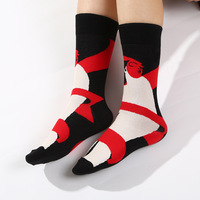 Haute qualité nouveauté hommes célèbre Art Design chaussettes coton femmes imprimer décontracté mode équipage unisexe heureux Funky chaussettes