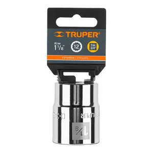 BOX 3 1-1/8" <b>12</b>-<b>point</b> <b>socket</b>, 3/4" drive, TRUPER - Product Image 2