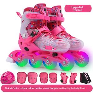 Patins à roulettes BOXT à une rangée pour enfants, garçons et filles, patins en ligne professionnels pour débutants, ensemble d'été - Product Image 4
